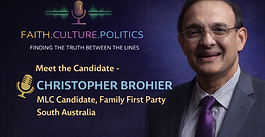 Christopher Brohier, MLC Candidate Family First Australia