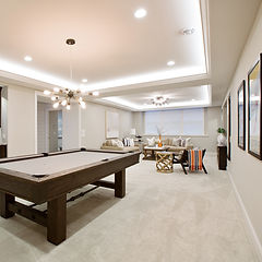 Game room with a pool table