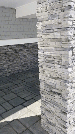 Custom Backyard In-Ground Pool & Stone Patio