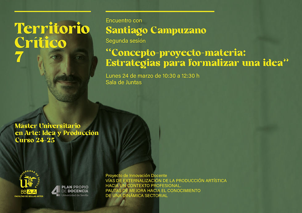 Cartel de la segunda sesión de Territorio Crítico 07