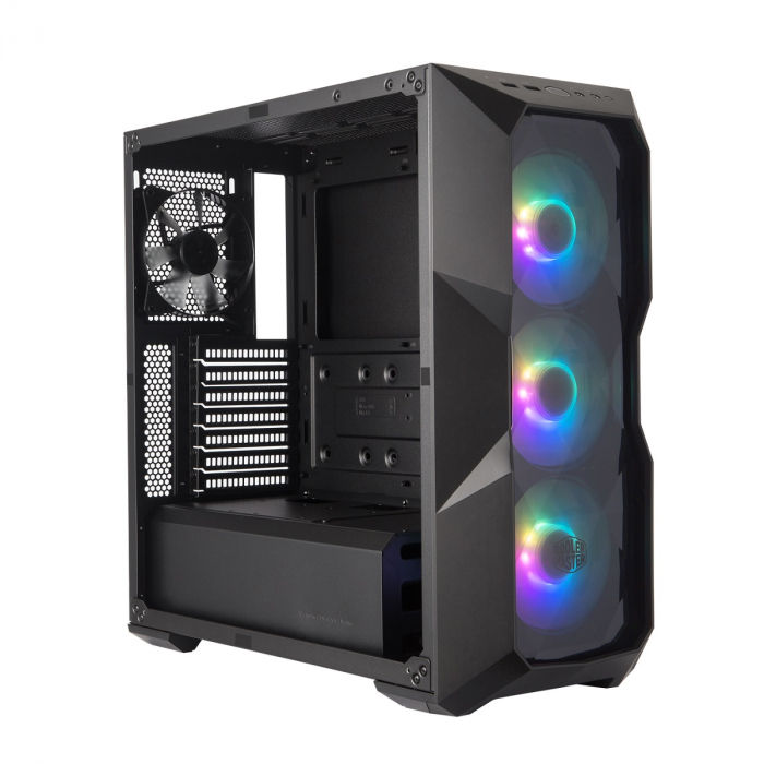 Miniatura: Gabinete Masterbox TD500 Mid Tower Com LED ARGB Preto - MCB-D500D-KANN-S01