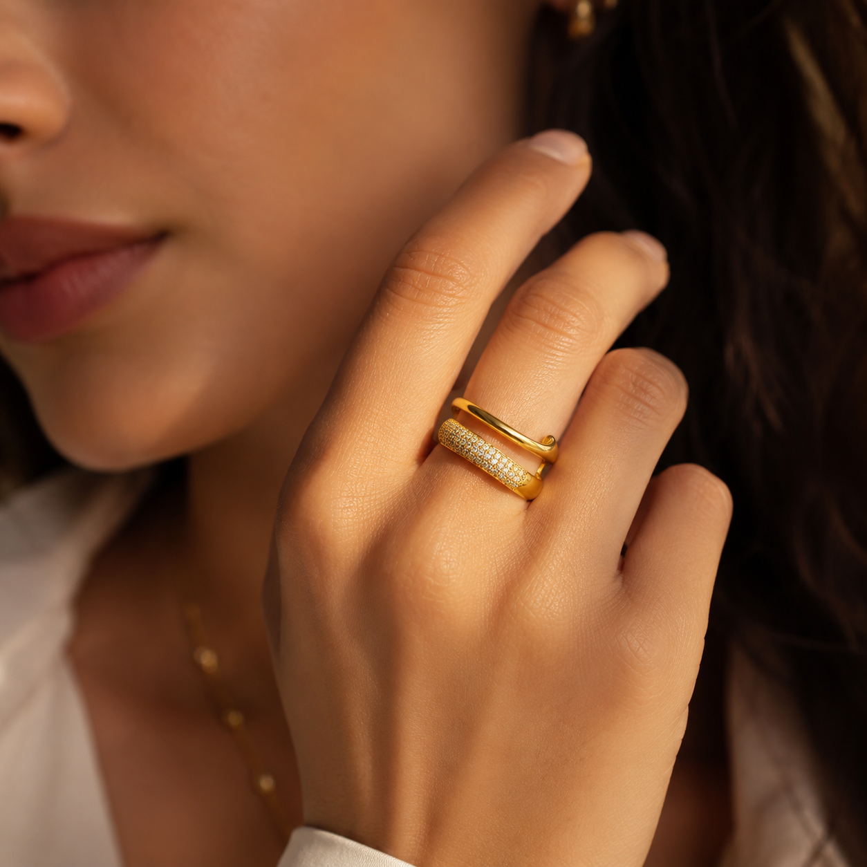 Luxury Zircon Gold Ring