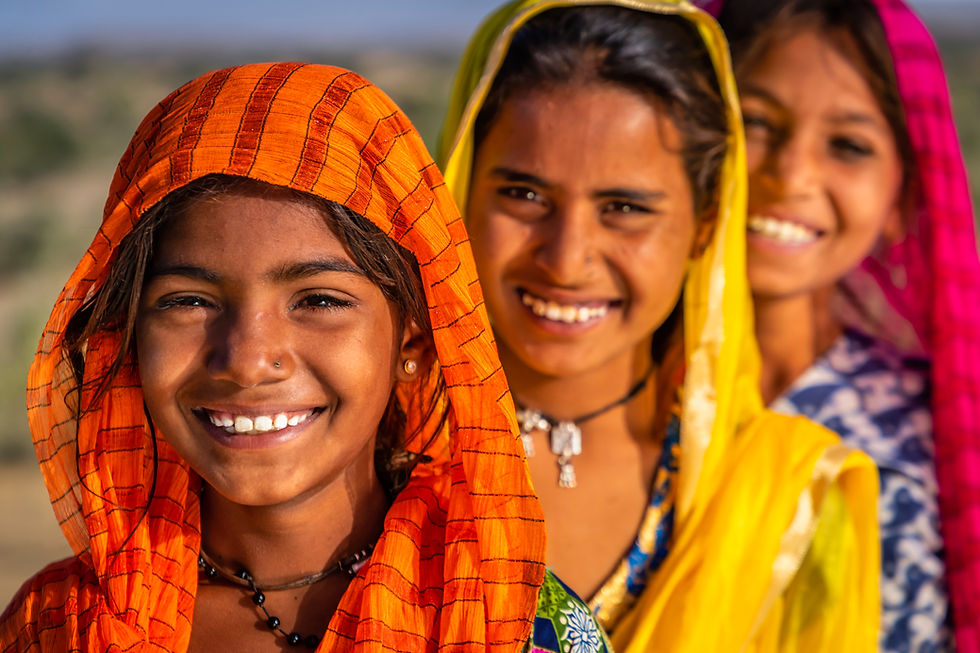 girls smiling
