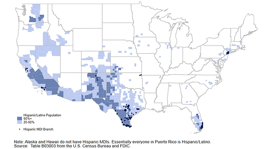 FIGURE 1: Hispanic Communities and MDI Branches