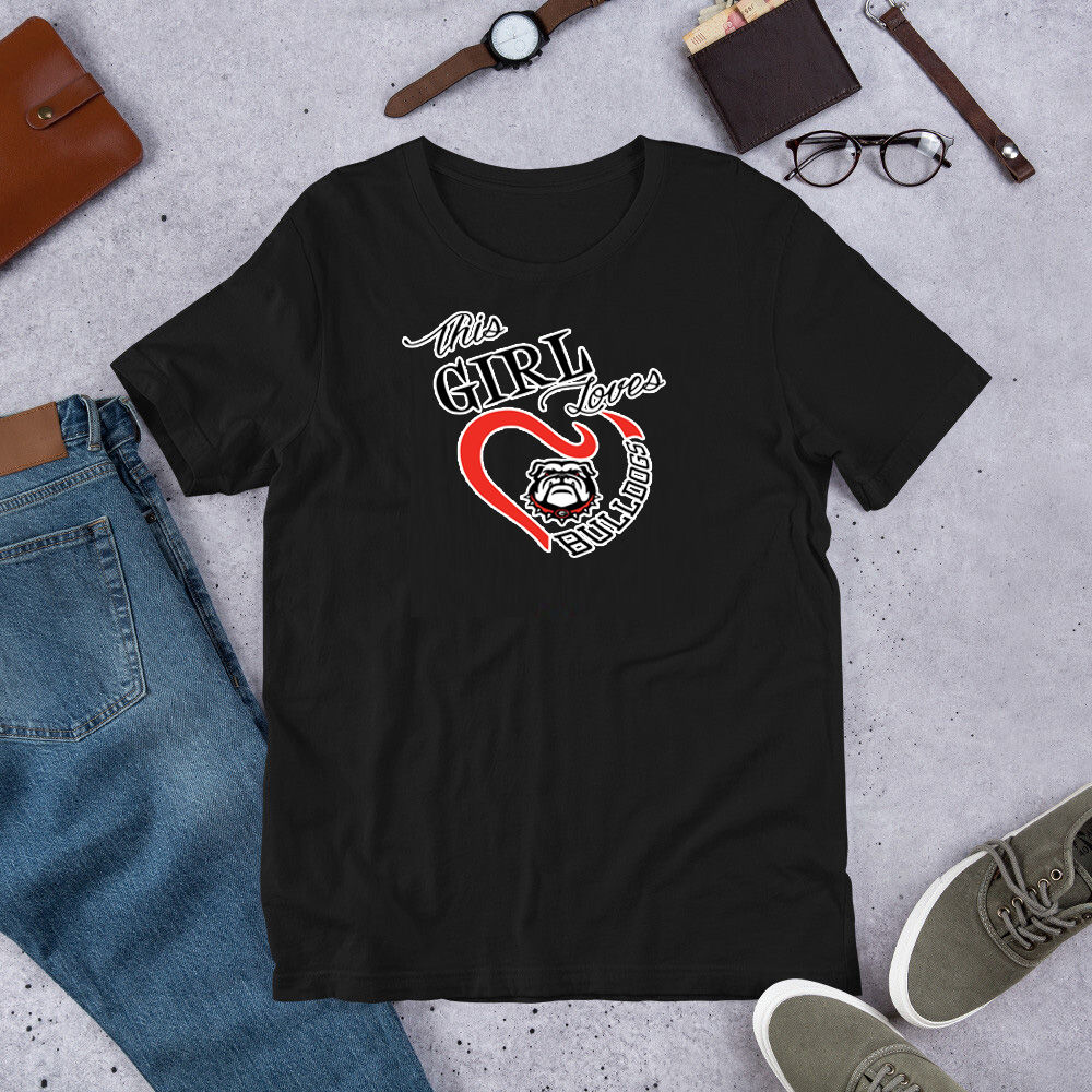 Ga Girl Love Bulldogs Short-Sleeve Unisex T-Shirt