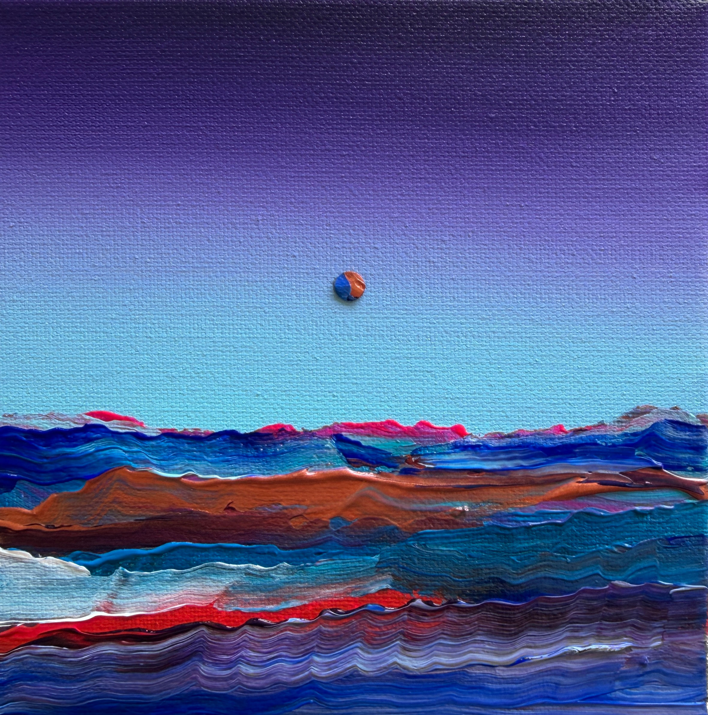 Ripple 093 original acrylic painting on canvas by Drica Lobo from the Ripple collection