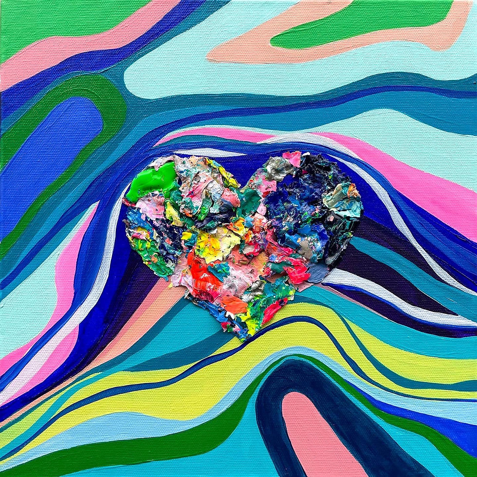 creative cousciouaness starts with love. original painting by drica lobo