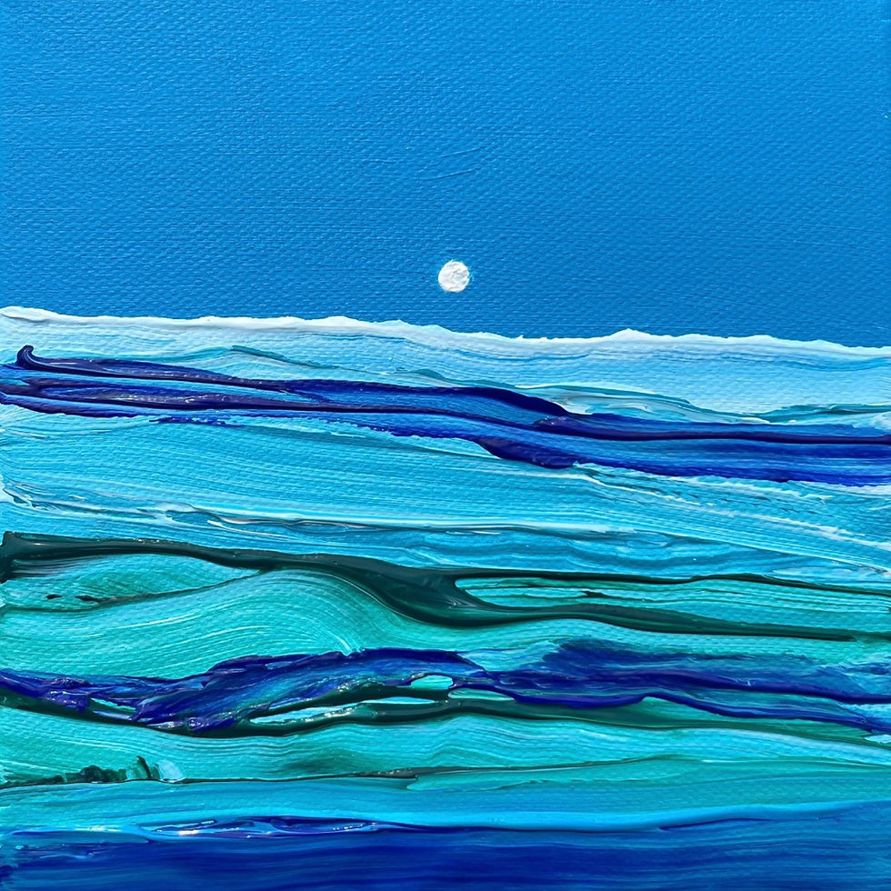 Ripple 057 original acrylic painting on canvas by Drica Lobo from the Ripple collection