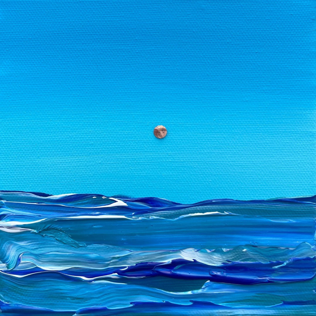 Ripple 076 original acrylic painting on canvas by Drica Lobo from the Ripple collection