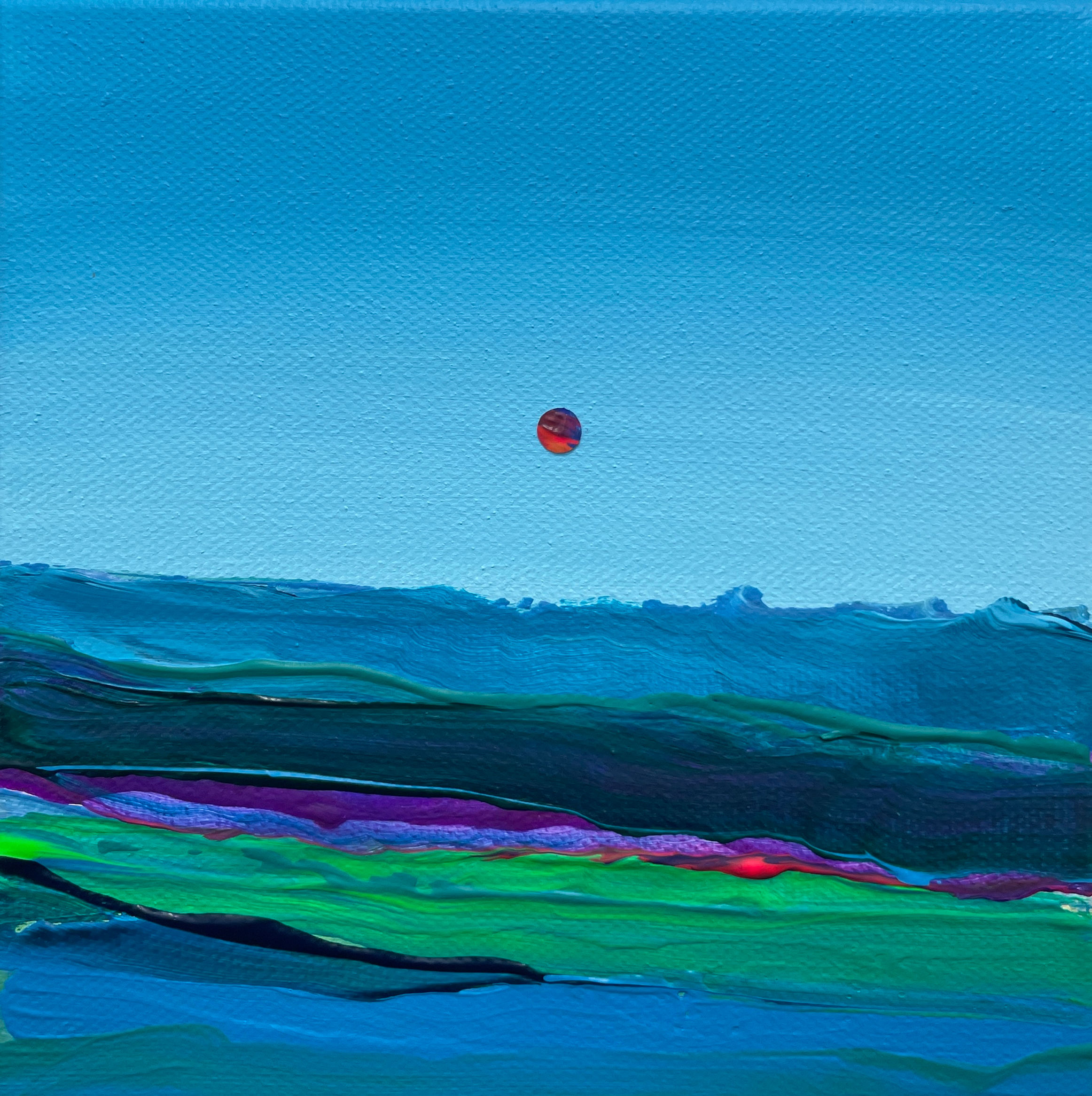 Ripple 080 original acrylic painting on canvas by Drica Lobo from the Ripple collection