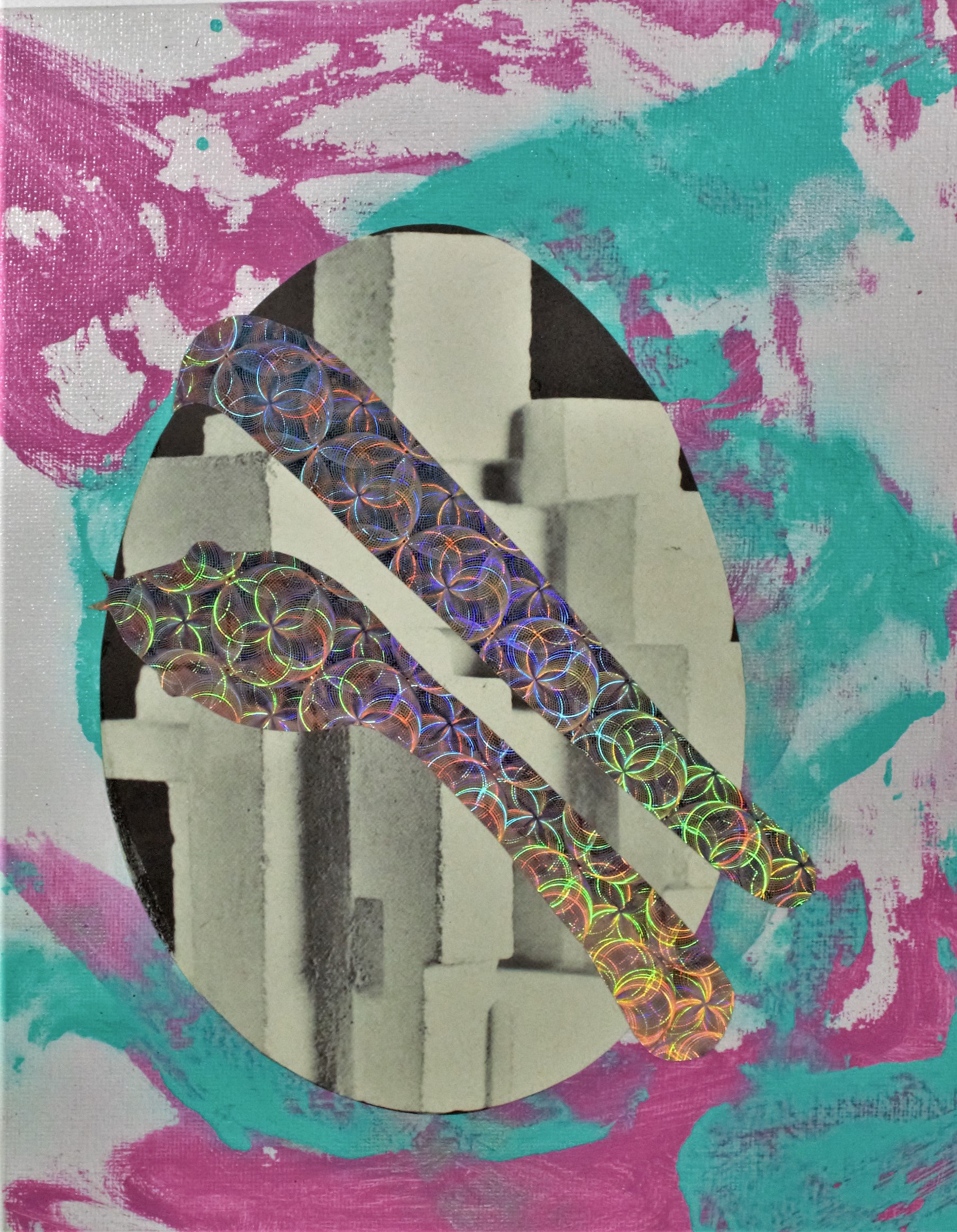 Brutalist Rainbow Serpent and Egg