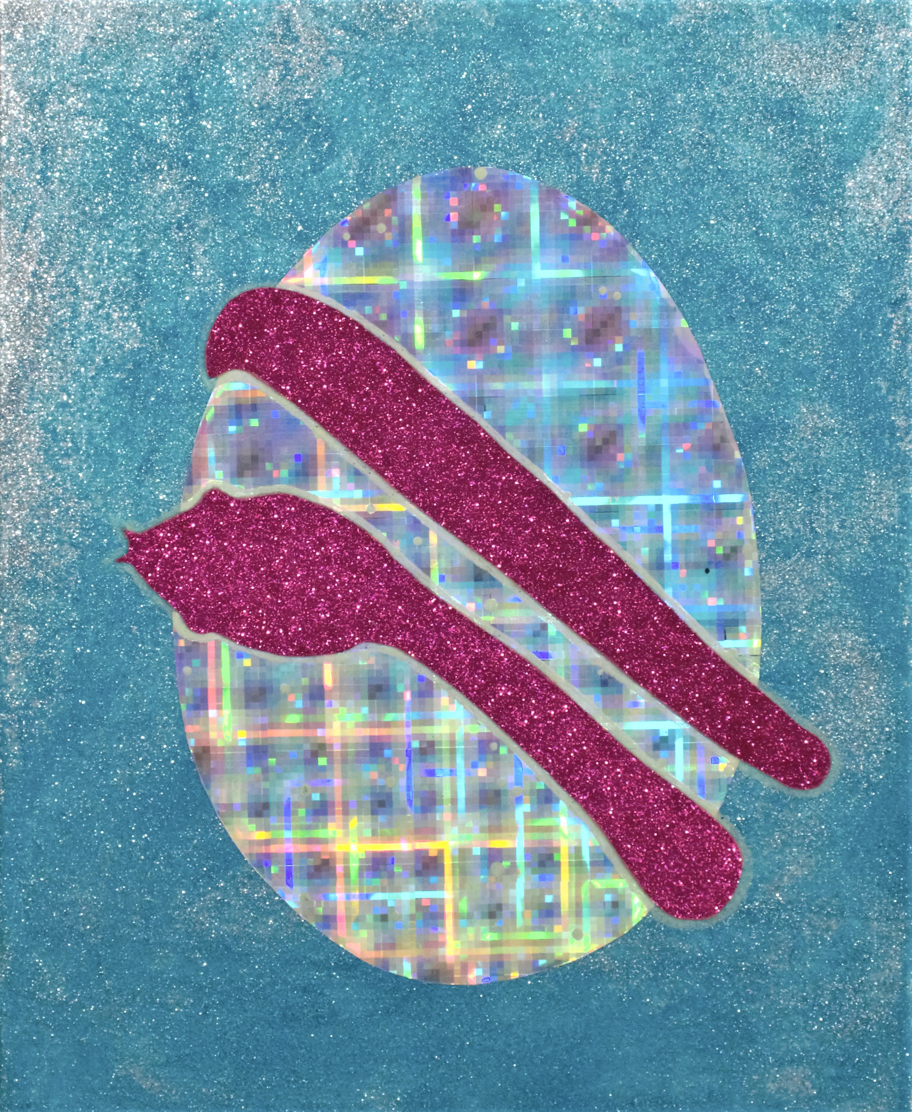 Square Holograph, egg, and serpent