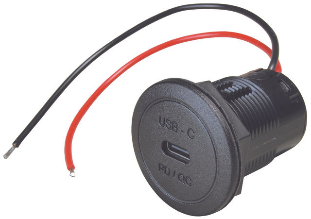 Power USB-C Einbausteckdose PD/QC 60 W EV ohne LED