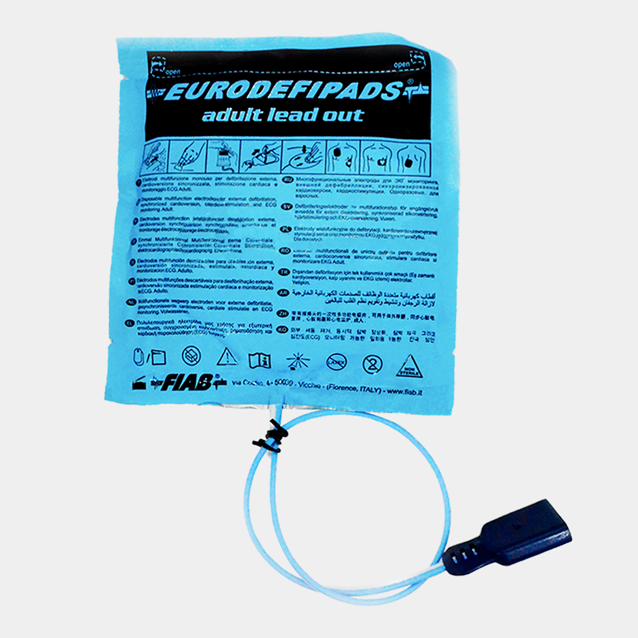 Parche desfibrilador Euro Defi Pads para Philips tipo adulto cable externo