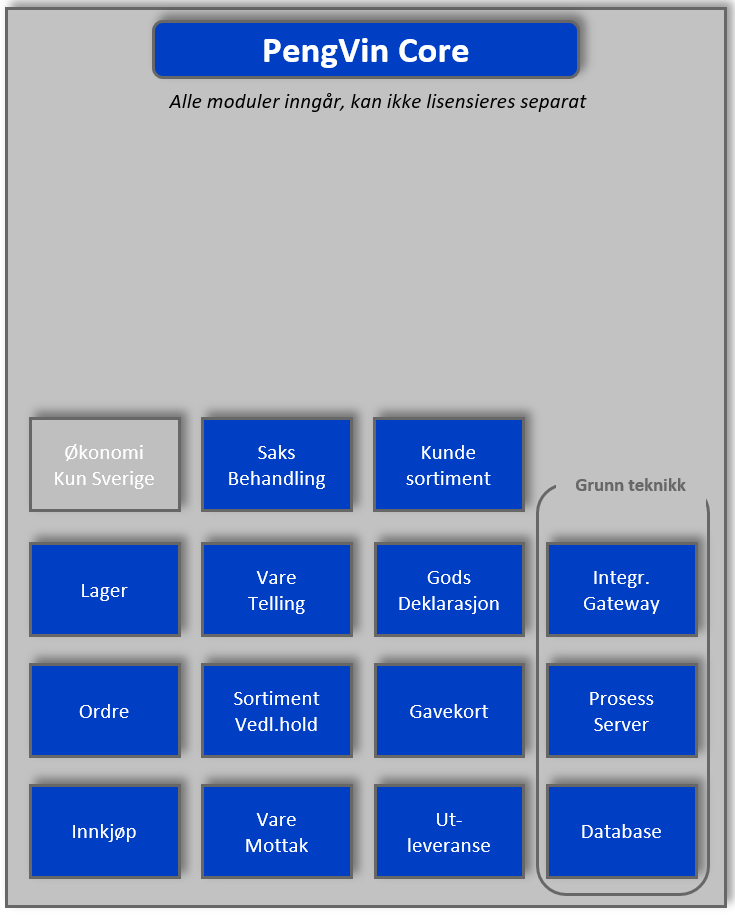 PengVin Moduloversikt Core