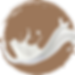 Milk splash on brown background