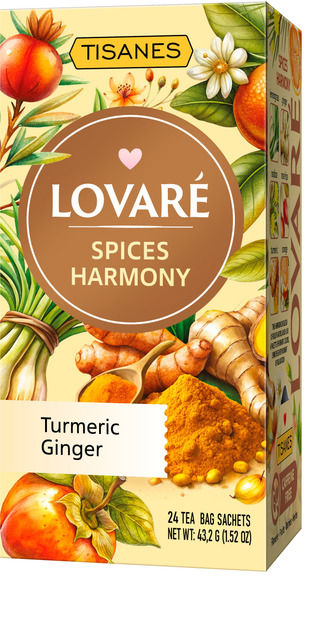 Lovare Spices Harmony tea packaging side or back view