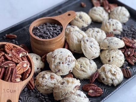 chunky shortbread cookies with pecans