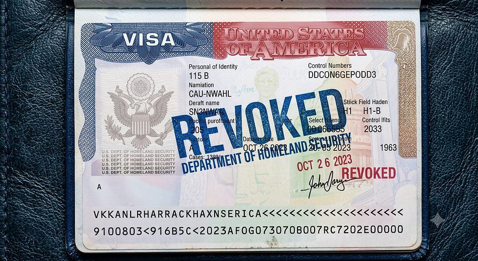 A representation image of a revoked H1-B visa.