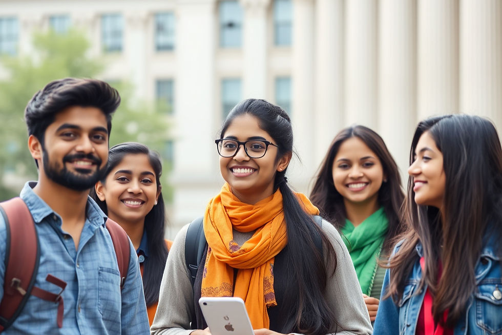 Indian students in American universities.