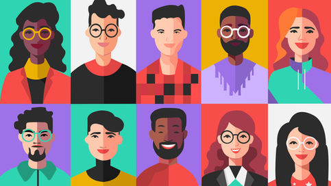 Illustration of different people