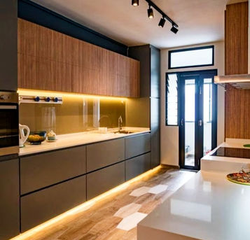 Affordable modular kitchen design by Sun Infra Interio in Bhubaneswar