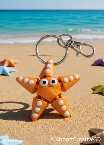 Starfish Keychain | Abbott Creative 3D