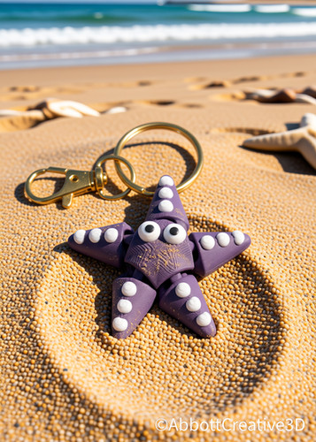 Starfish Keychain | Abbott Creative 3D