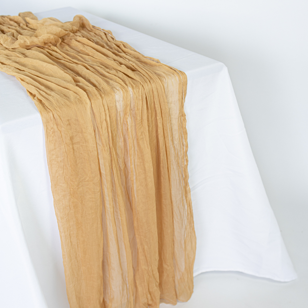 Ribbed Chiffon Table Runners