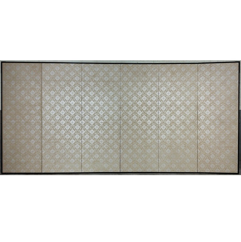 縮圖：63k　村田丹陵 筆 金台肉筆 海風景 屏風