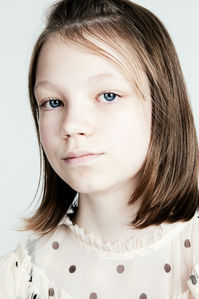 blue eyed teen girl portrait