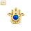 Thumbnail: 14Kt Yellow Gold Hamsa with Blue Opal