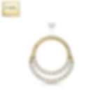 Thumbnail: 14kt Gold Hinged Segment Hoop Ring with Front Facing Double Line Paved CZ
