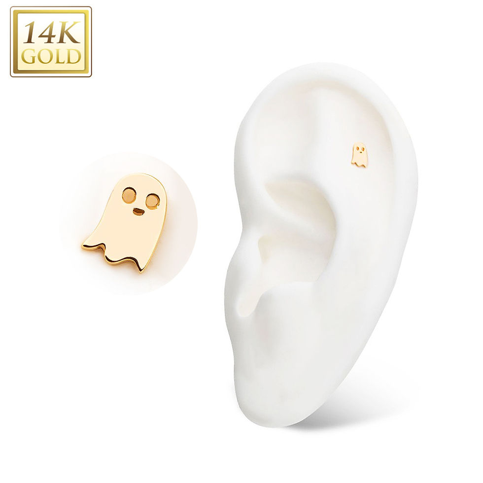 Thumbnail: 14K Yellow Gold Threadless Ghost Top