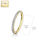 Thumbnail: 14k Gold Hinged Micro Cz Pave Hoops