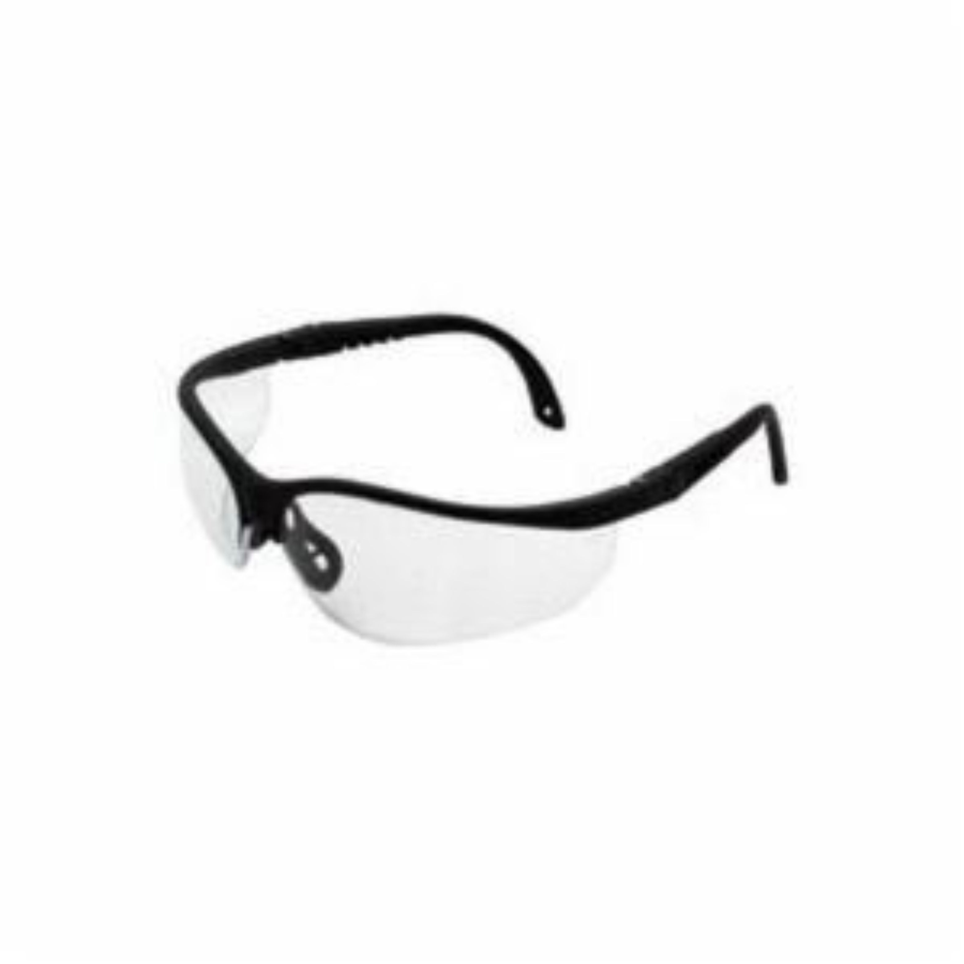 Anti-fog safety glasses with clear lens and black frames