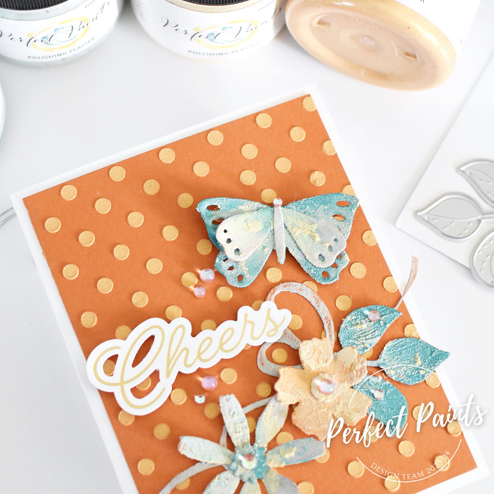 Cheers Birthday card with Perfect Paints by Nicole Martel!