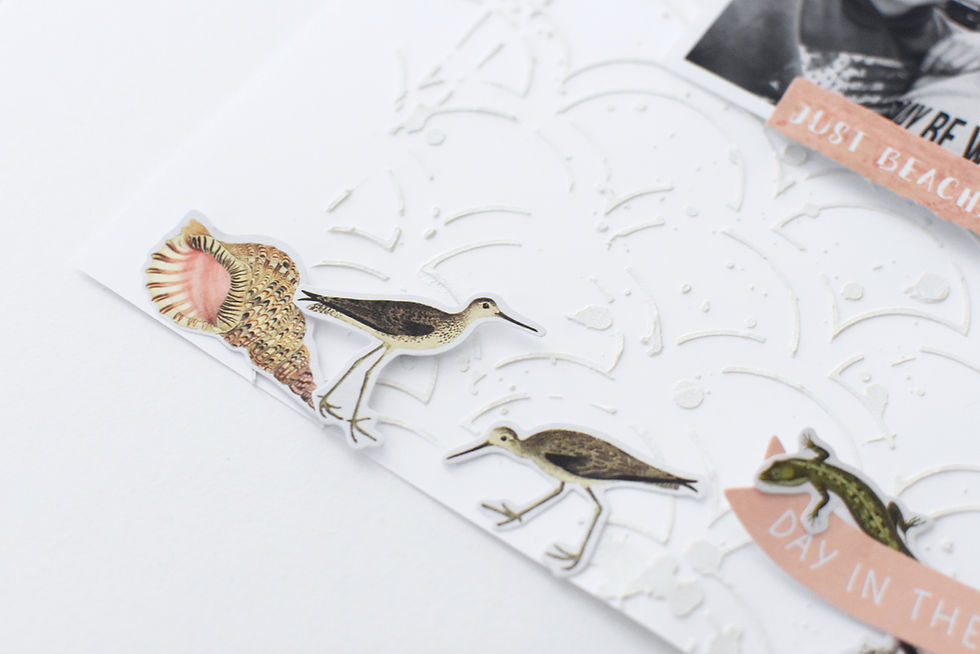 Simple Stories Vintage Coastal adorable bird embellishments
