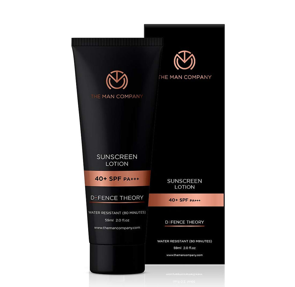 The Man Company Water Resistant Sunscreen Lotion 40+ SPF Pa+++| Sunburns, Detan, Oil-Free, Non-Greasy
