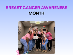 A thumbnail with the title "Breast Cancer Awareness Month" with a photo of the Miller Vein team supporting breast cancer awareness.