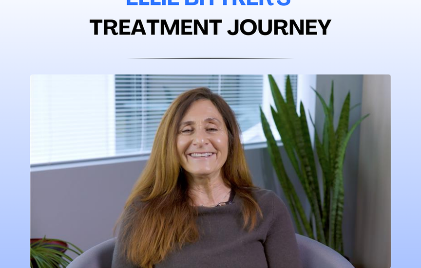 A thumbnail with the title, "Ellie Bittker's Treatment Journey" with an image of Ellie Bittker.