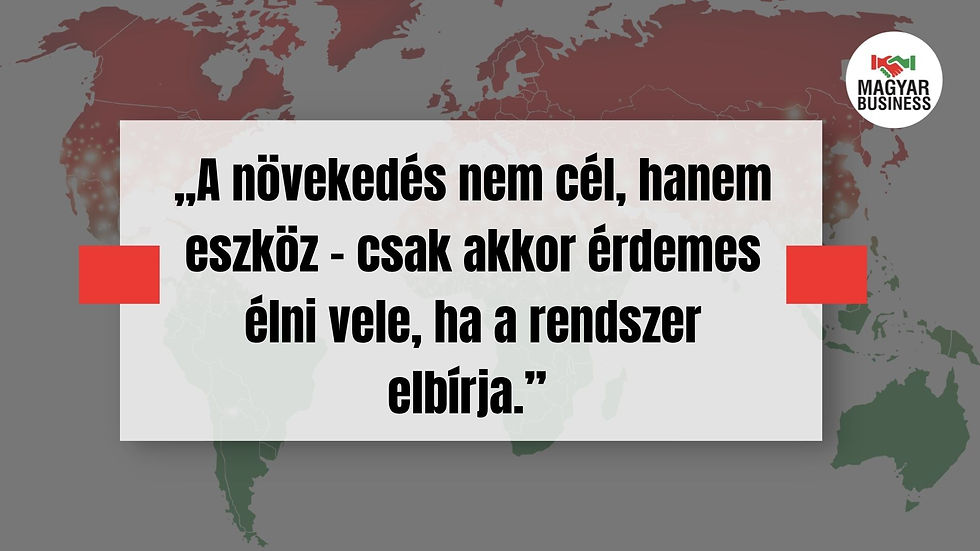 Baranyiné Mariann idézete a növekedési plafonról: „A növekedés nem cél, hanem eszköz – csak akkor érdemes élni vele, ha a rendszer elbírja.” A Baranyi Hűtéstechnika Kft. tudatos, stabilitásra épülő vállalkozásfejlesztési stratégiája.