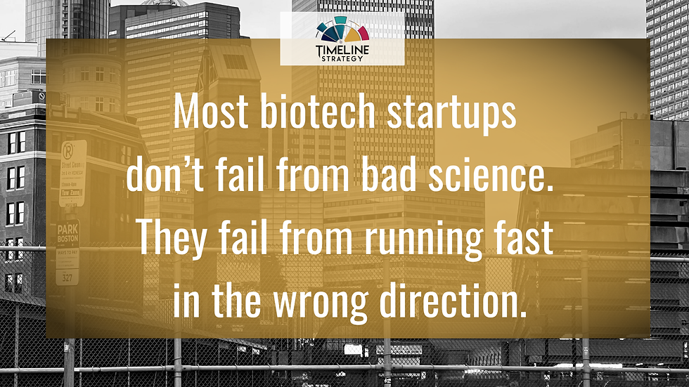 Most biotech startups don’t fail from bad science. They fail from running fast in the wrong direction.