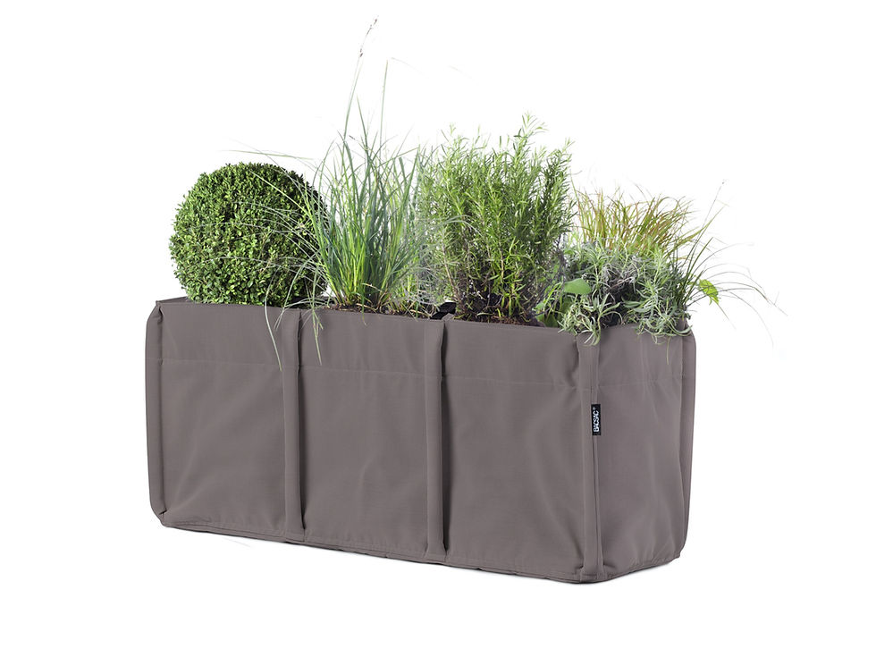 Miniaturbild: Pflanzgefäss, Pflanzsack, Blumentrog, braun, taupe, Magnolia Outdoors, BACSAC,  Garten, Terrasse, Urban Gardening