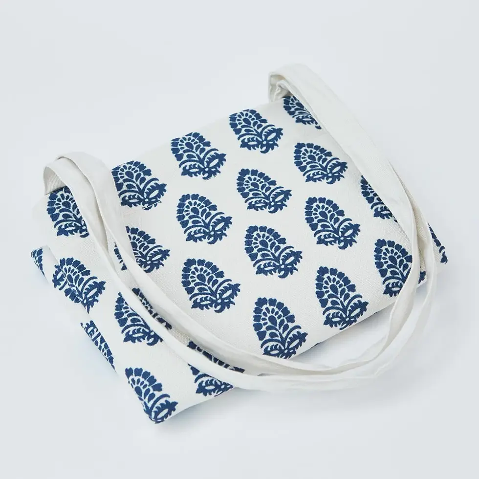 Miniaturbild: Weaver Green, Magnolia Outdoors, Strandtasche, Tote Bag, Tragetasche, Acorn, weiss, blau, navy, waschbar, Terrasse, Garten