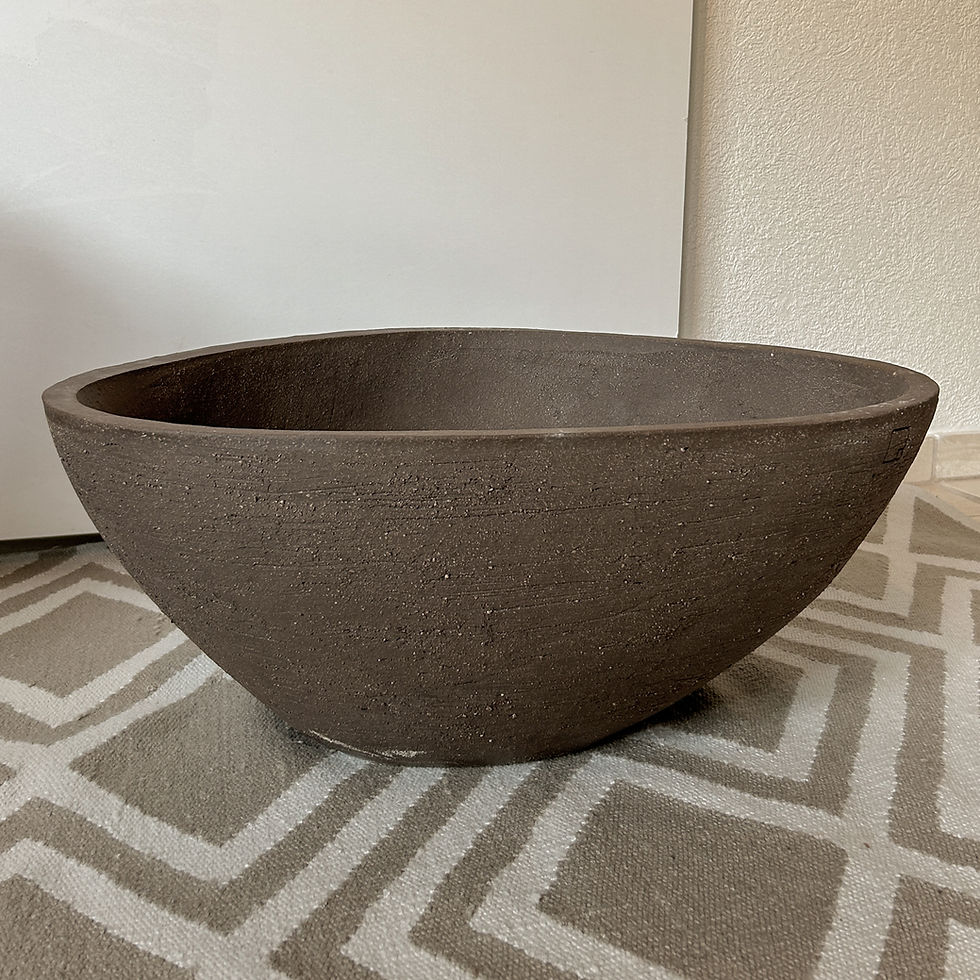Miniaturbild: Pflanzgefäss HK, grey, grau, braun, Pflanzschale, frostbeständig, Ton, Atelier Vierkant, Magnolia Outdoors, Terrasse, Garten
