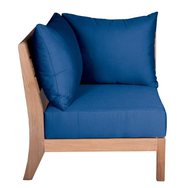 Miniaturbild: Tectona, Magnolia Outdoors, Outdoor Möbel, Lounge, Sofas, modul, Ecksofa, Holz, Teak, Wood, beige, sand, blau, grau