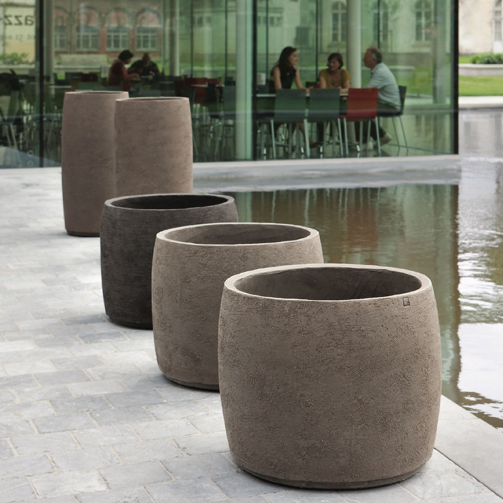 Miniaturbild: Pflanzgefäss, black, schwarz, CBH, Blumentopf, frostbeständig, Ton, Atelier Vierkant, Magnolia Outdoors, Terrasse, Garten