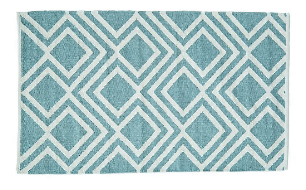 Miniaturbild: Outdoor Teppich blau, türkis, wetterfest, waschbar, Weaver Green, Magnolia Outdoors, Terrasse, Garten