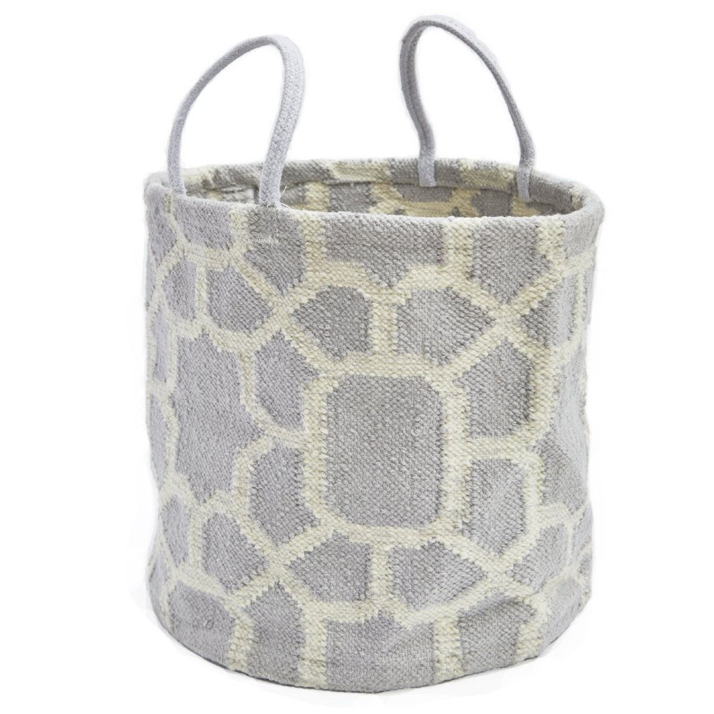 Aufbewahrungskorb Kasbah smoke, grau, wetterfest, waschbar, Weaver Green, Magnolia Outdoors, Terrasse, Garten